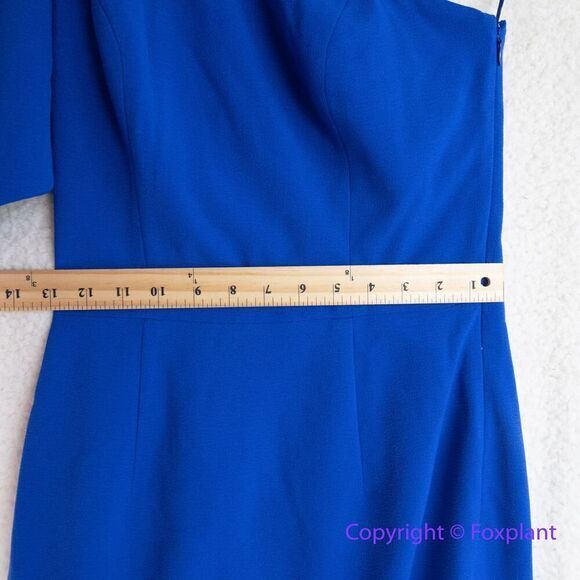 New! Dress the Population Tiffany One Shoulder Midi Dress Electric Blue, size S‎ - Picture 7 of 16